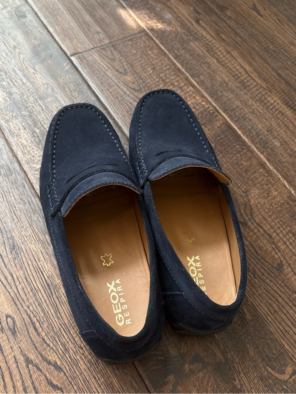 Geox Men’s Navy Suede Slip-On Loafers